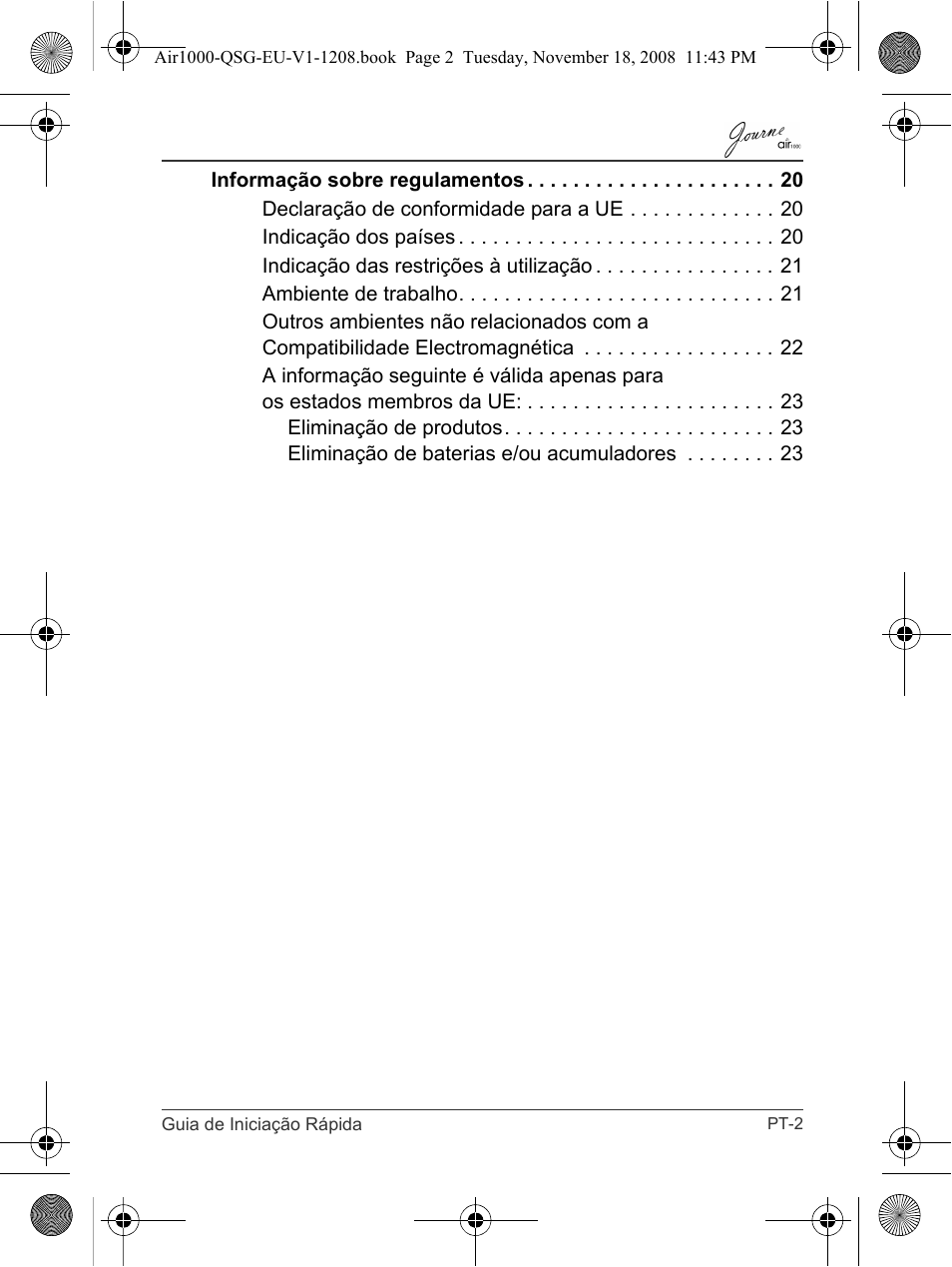 Toshiba JournE Air1000 User Manual | Page 211 / 256