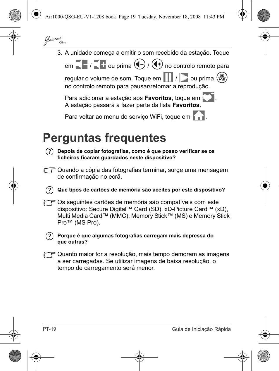 Perguntas frequentes | Toshiba JournE Air1000 User Manual | Page 228 / 256