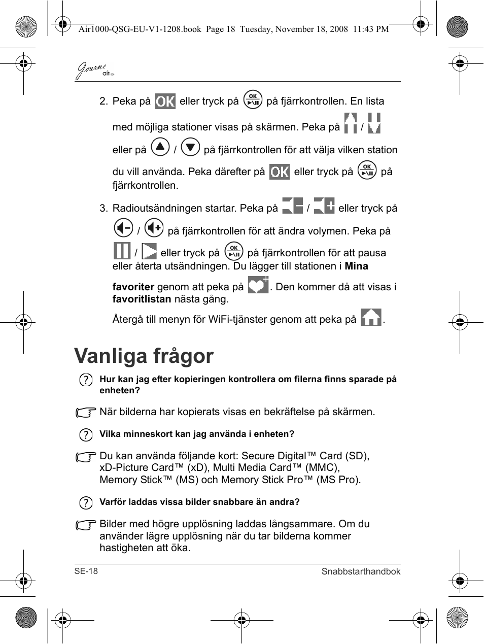 Vanliga frågor | Toshiba JournE Air1000 User Manual | Page 250 / 256