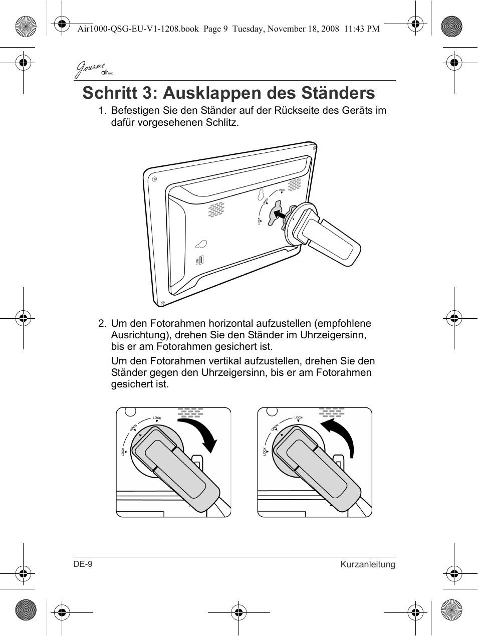 Schritt 3: ausklappen des ständers | Toshiba JournE Air1000 User Manual | Page 32 / 256
