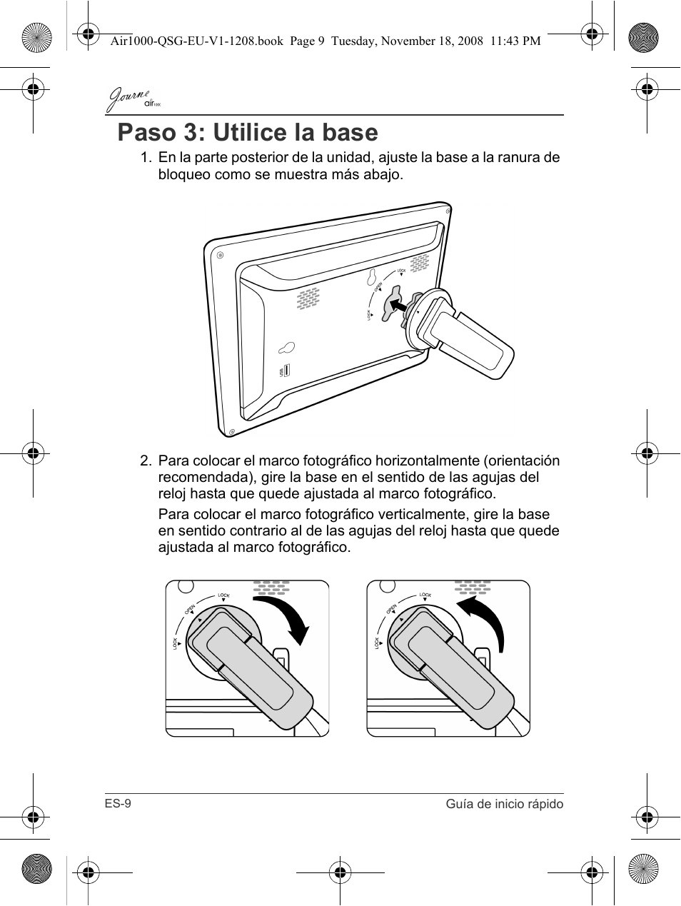 Paso 3: utilice la base | Toshiba JournE Air1000 User Manual | Page 80 / 256