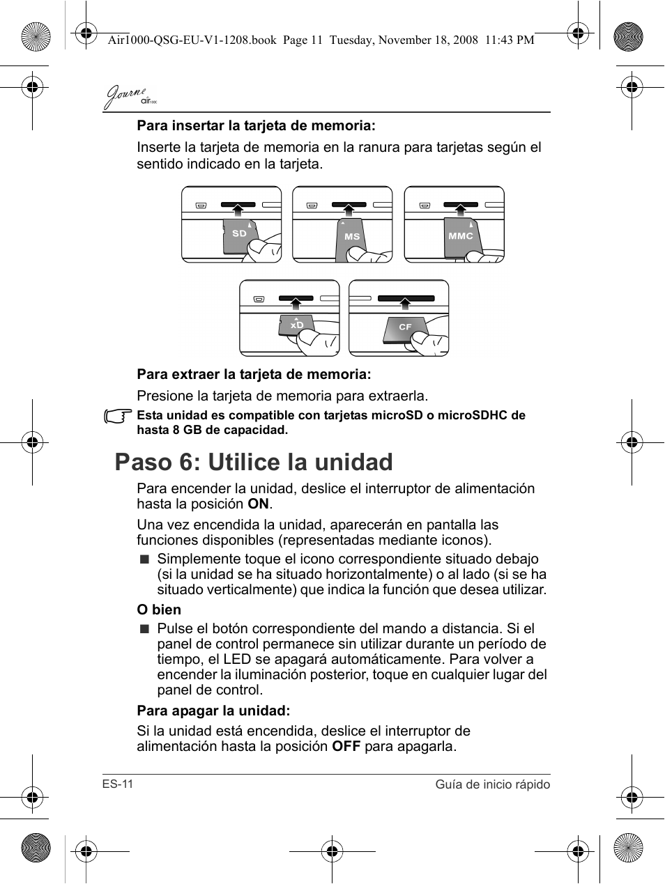 Paso 6: utilice la unidad | Toshiba JournE Air1000 User Manual | Page 82 / 256
