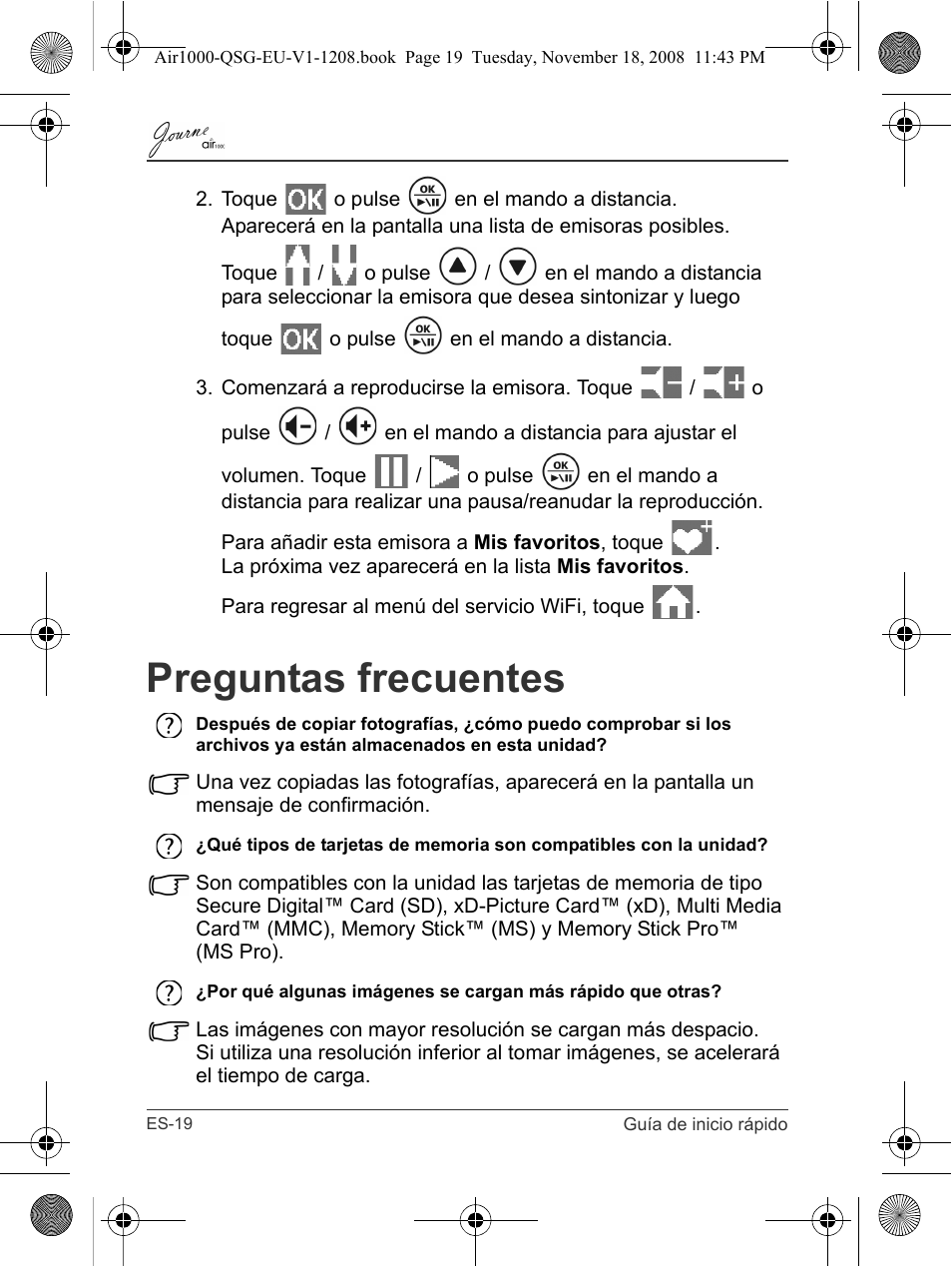 Preguntas frecuentes | Toshiba JournE Air1000 User Manual | Page 90 / 256