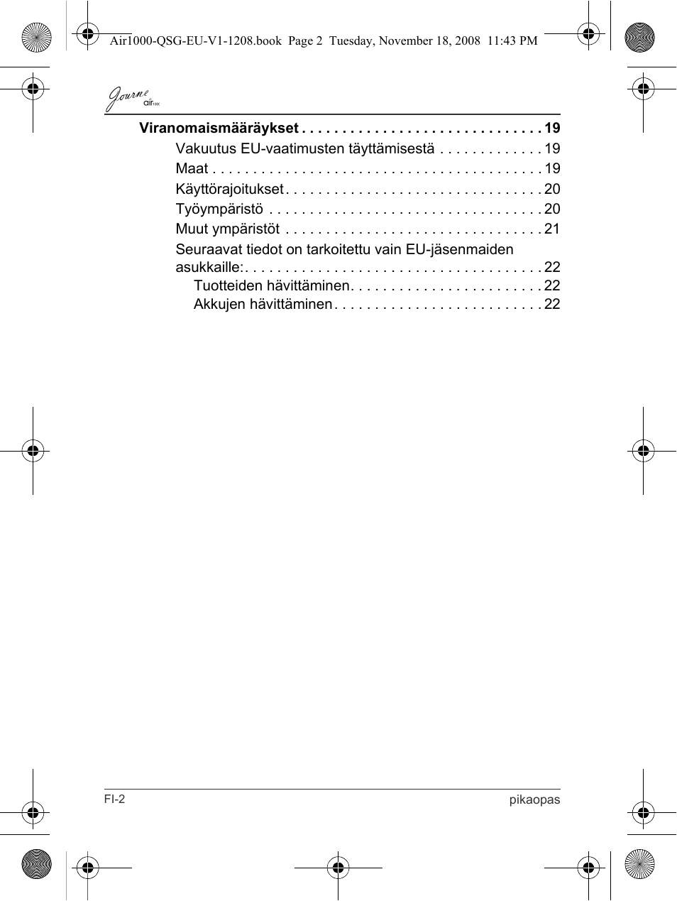 Toshiba JournE Air1000 User Manual | Page 96 / 256