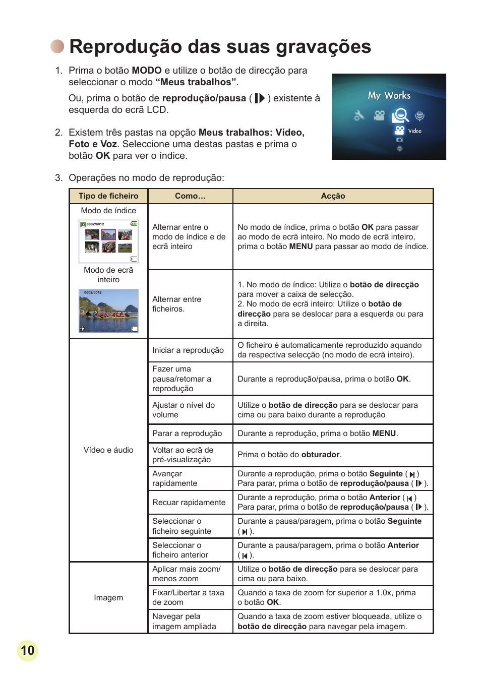 Reprodução das suas gravações | Toshiba Camileo Pro HD User Manual | Page 155 / 194