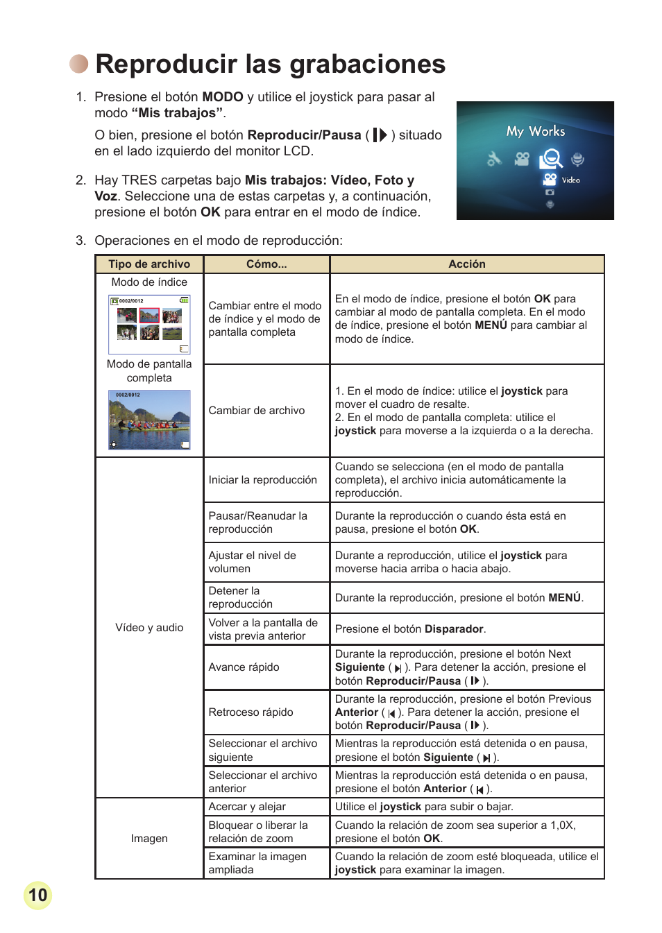 Reproducir las grabaciones | Toshiba Camileo Pro HD User Manual | Page 59 / 194