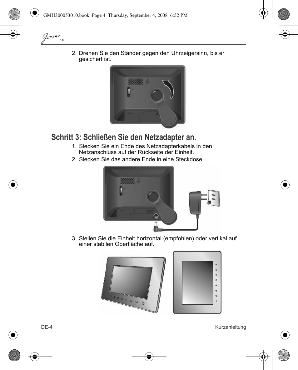 Schritt 3: schließen sie den netzadapter an | Toshiba JOURNE F700 User Manual | Page 14 / 102