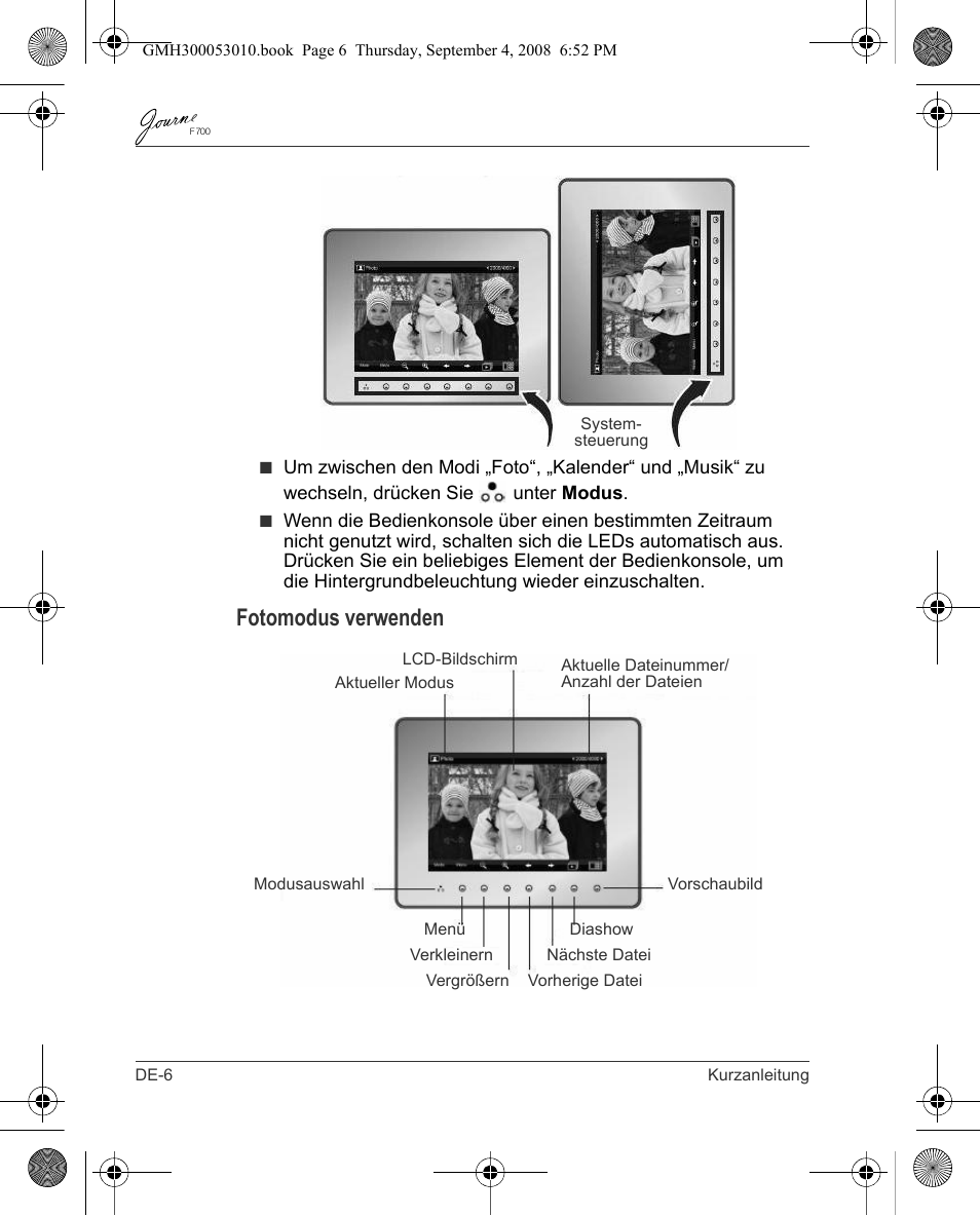 Fotomodus verwenden | Toshiba JOURNE F700 User Manual | Page 16 / 102