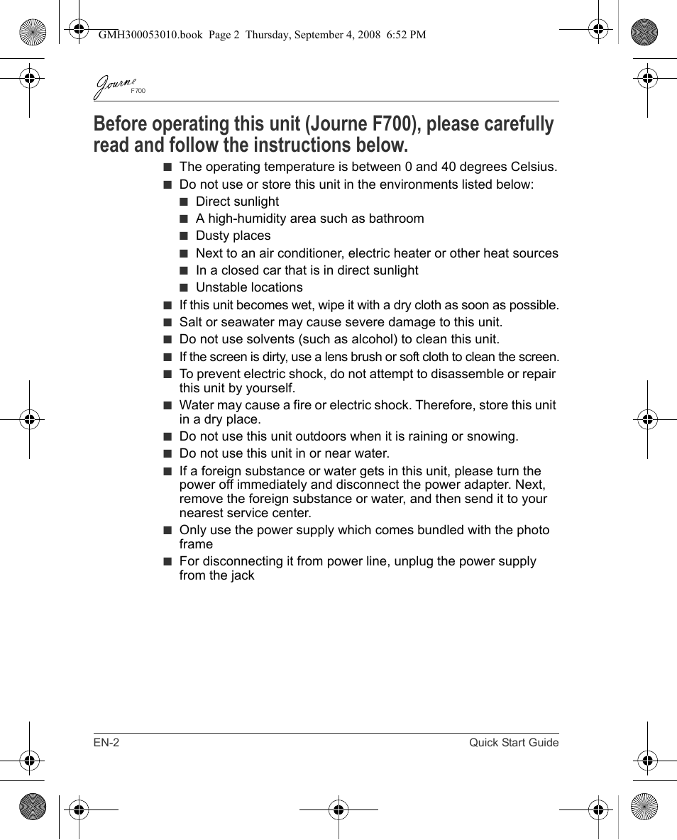 Toshiba JOURNE F700 User Manual | Page 2 / 102