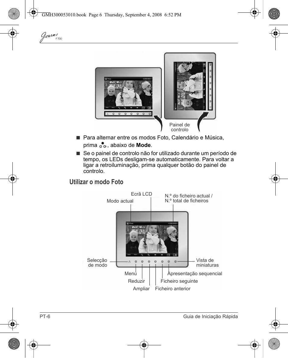 Utilizar o modo foto | Toshiba JOURNE F700 User Manual | Page 88 / 102