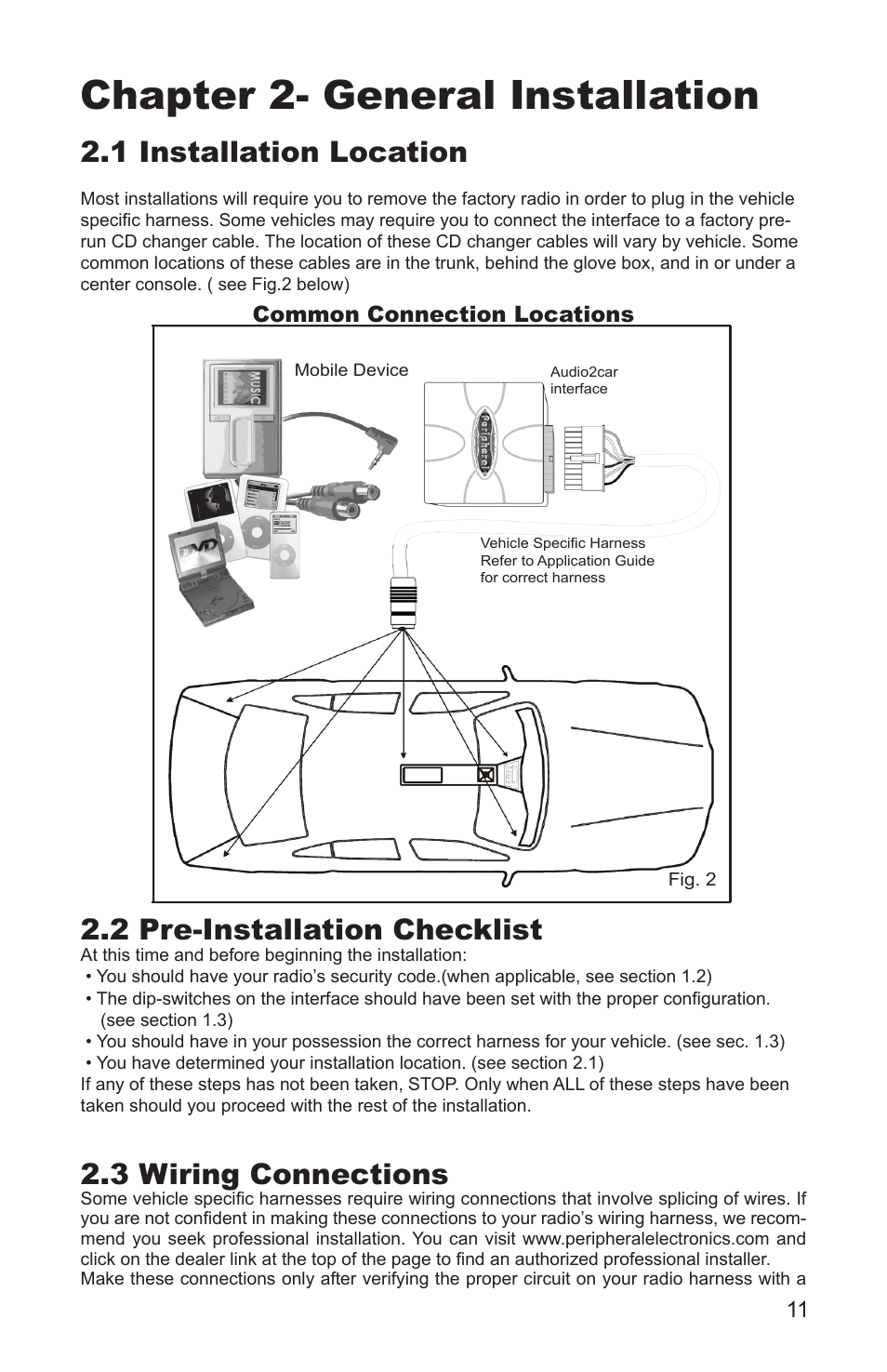 Chapter 2- general installation, 1 installation location, 2 pre-installation checklist | 3 wiring connections | AAMP of America PXDX-KI User Manual | Page 13 / 20