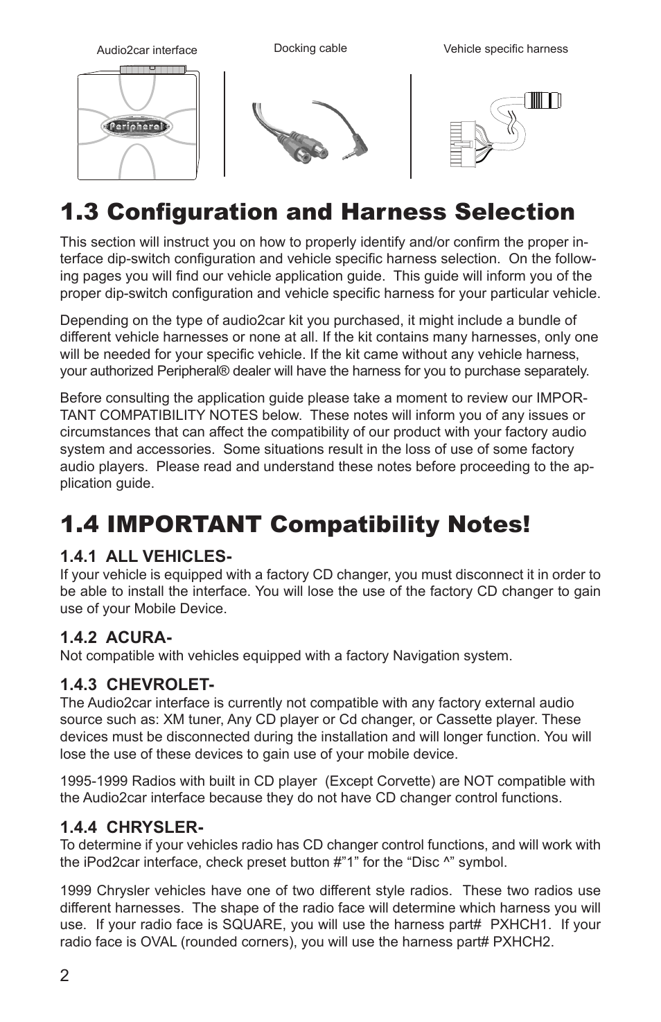 3 configuration and harness selection | AAMP of America PXDX-KI User Manual | Page 4 / 20