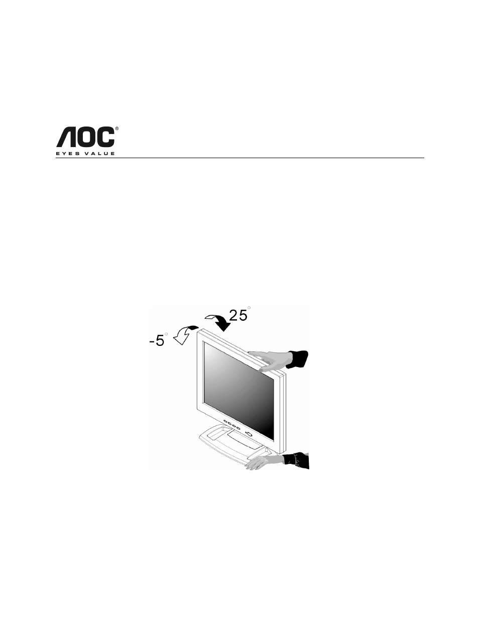 Before you operate the monitor, Aoc lm720bge, Adjusting the viewing angle | How to install inf & icm file | AOC LM720BGE User Manual | Page 9 / 19