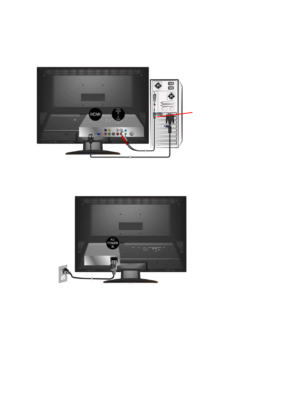 Connecting with the power cord | AOC ENVISION L24H898 User Manual | Page 21 / 40