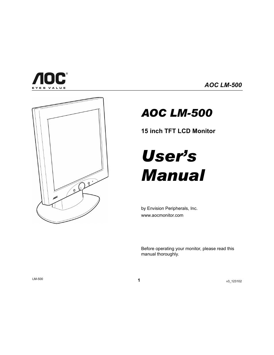 AOC LM-500 User Manual | 18 pages