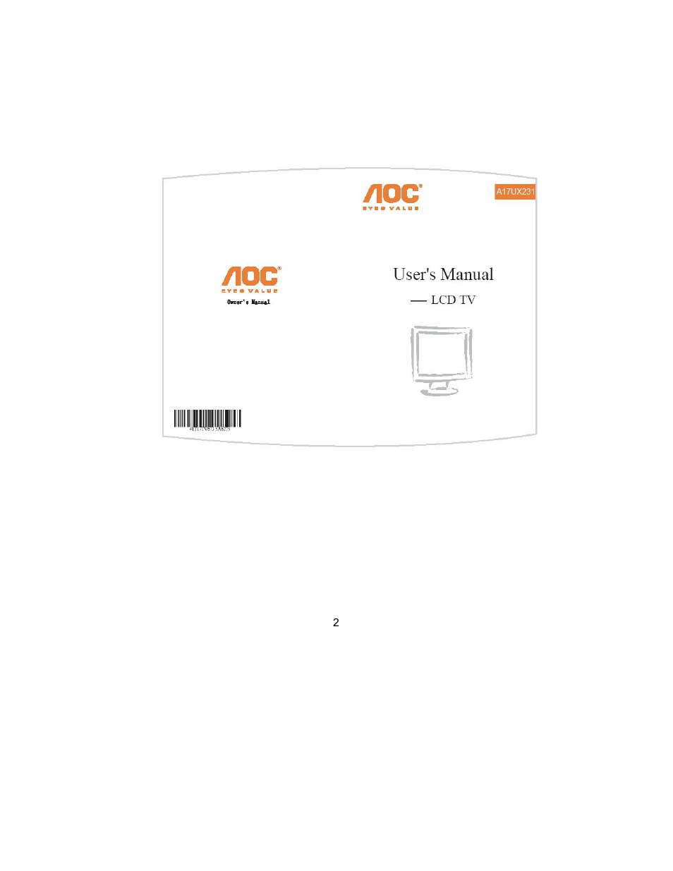 AOC A17UX231 User Manual | 24 pages