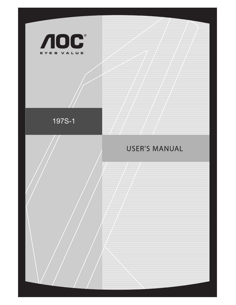 AOC 197S-1 User Manual | 34 pages