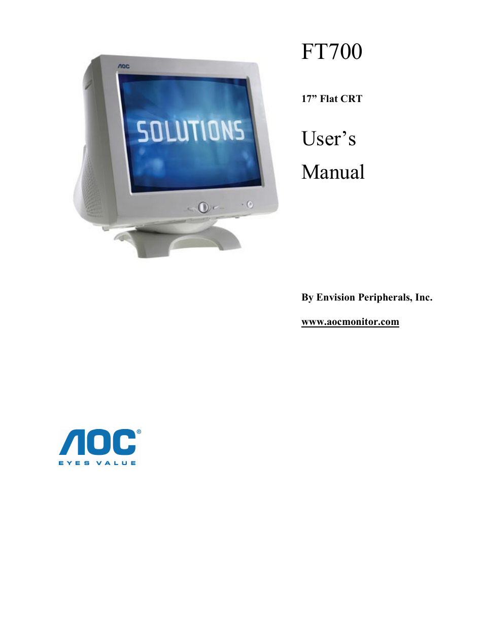 AOC FT700 User Manual | 13 pages