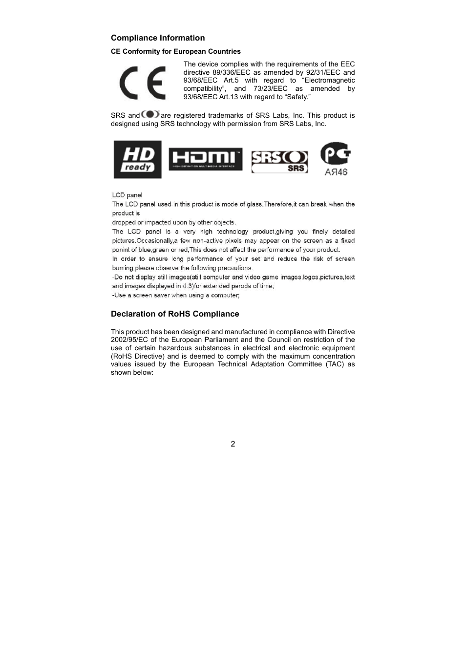 AOC L32W781B User Manual | Page 4 / 34