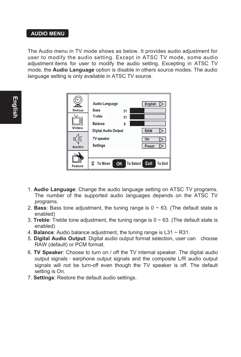 English | AOC L19W761 User Manual | Page 15 / 26