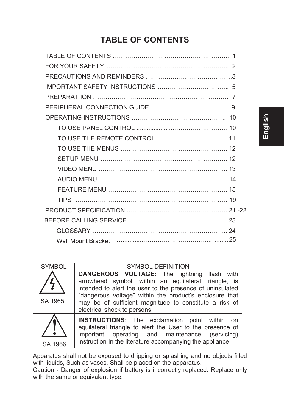 AOC L19W761 User Manual | Page 2 / 26