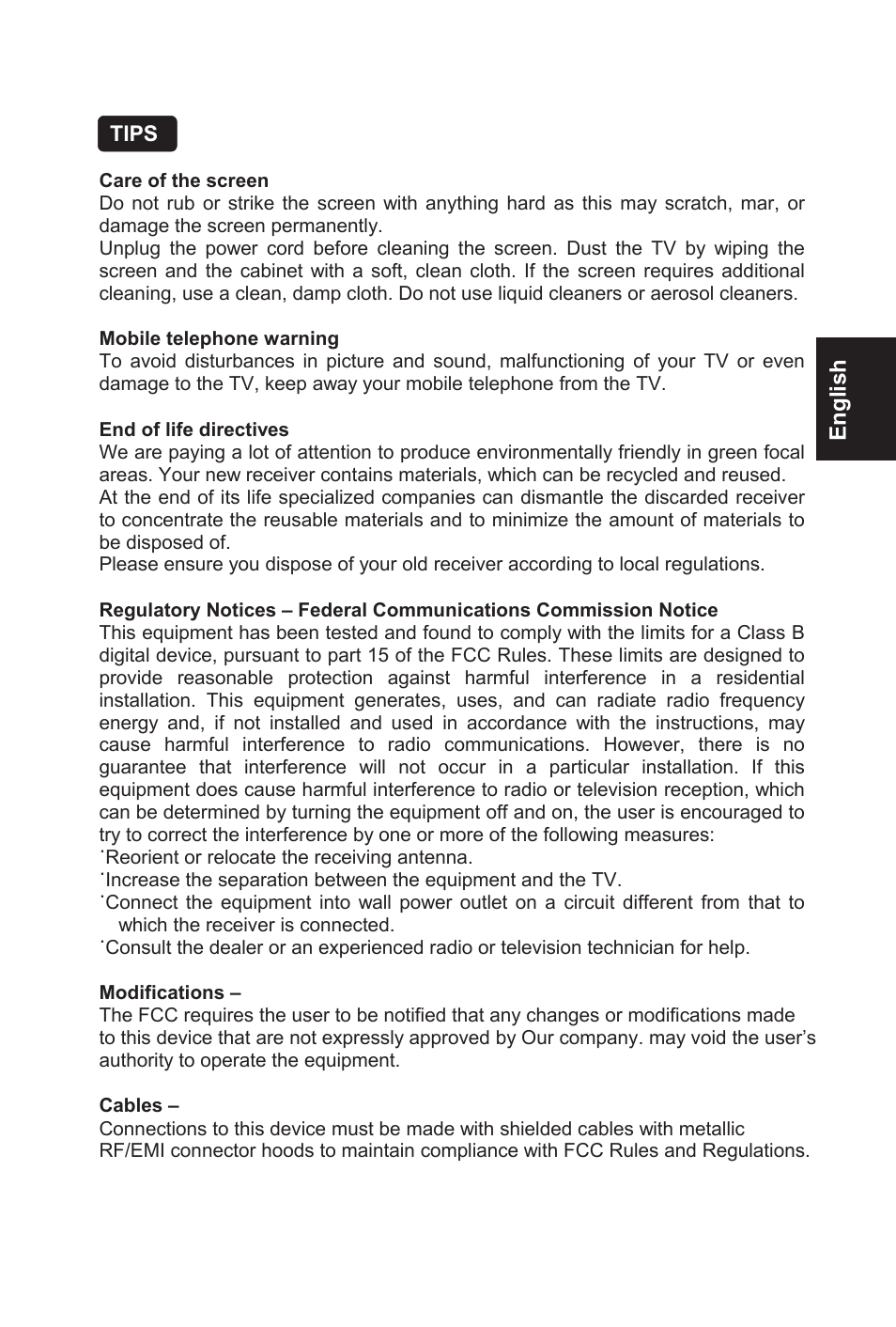 English | AOC L19W761 User Manual | Page 20 / 26