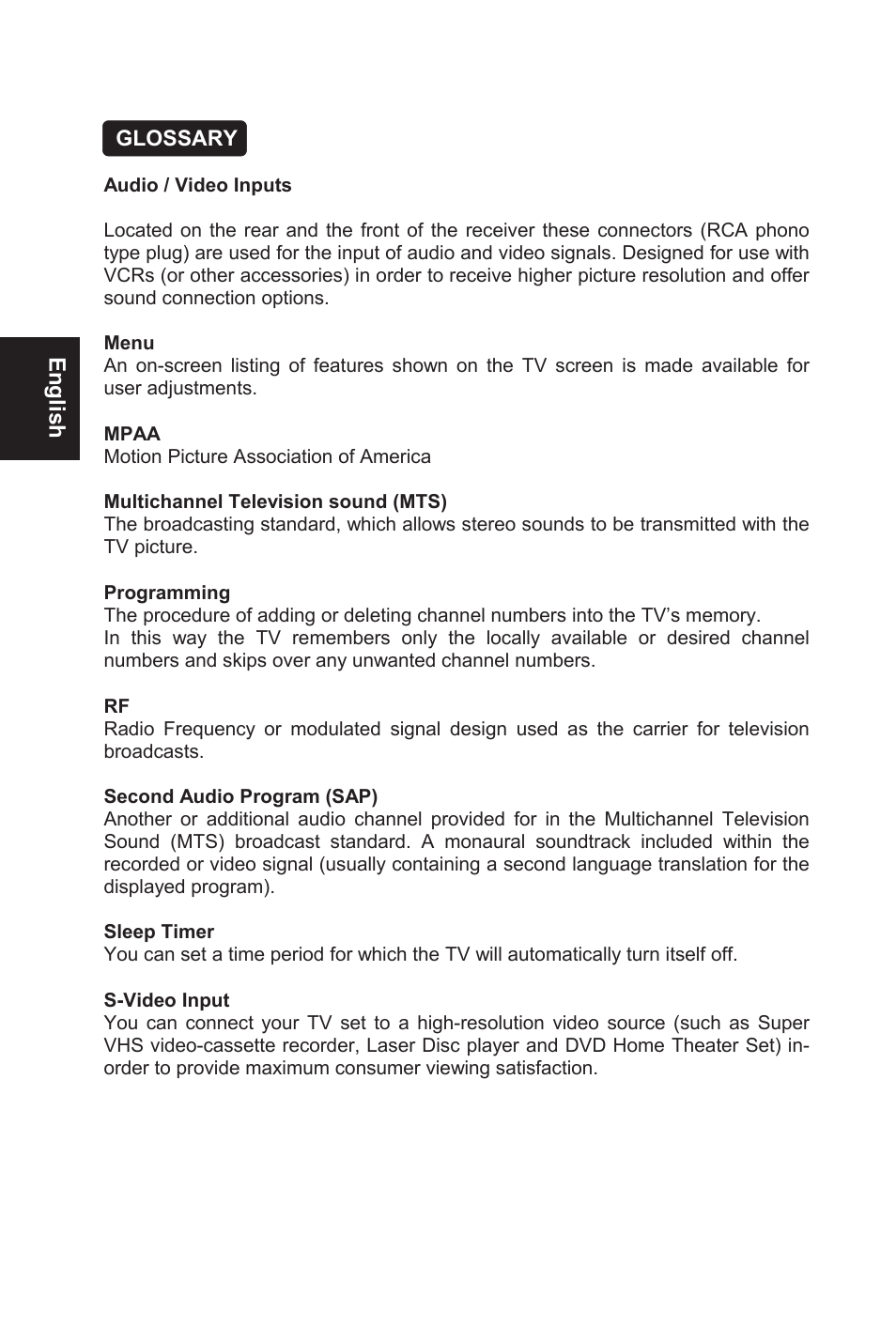 English | AOC L19W761 User Manual | Page 25 / 26