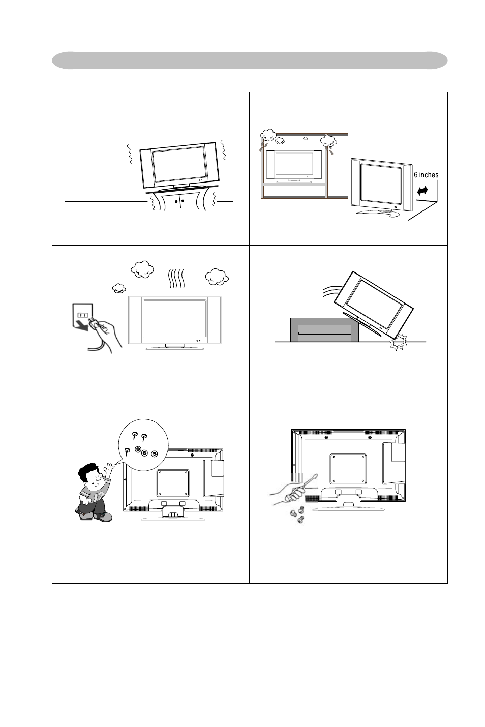 Precautions and reminders | AOC L19W861 User Manual | Page 6 / 43