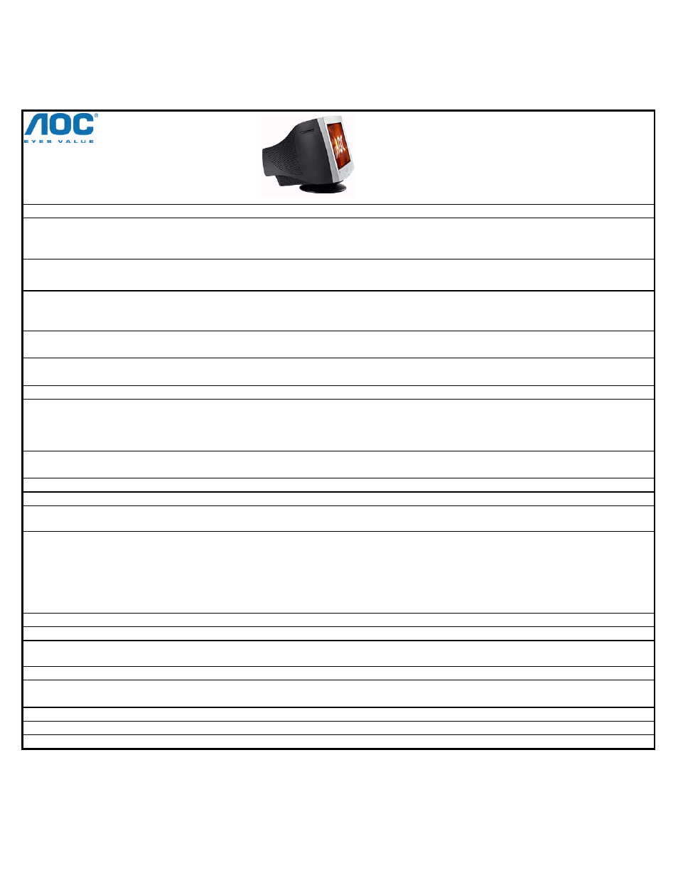 AOC FT920 User Manual | 1 page