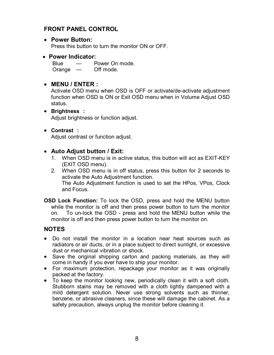 AOC LM560/s User Manual | Page 10 / 20