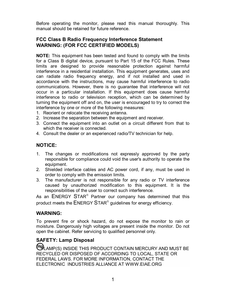 AOC LM560/s User Manual | Page 3 / 20