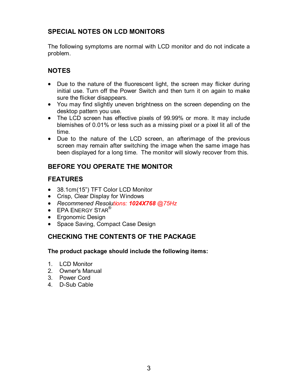 AOC LM560/s User Manual | Page 5 / 20