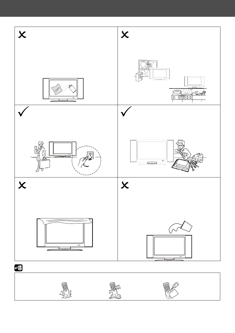 Precautions and reminders | AOC A42W64AT4 User Manual | Page 5 / 19