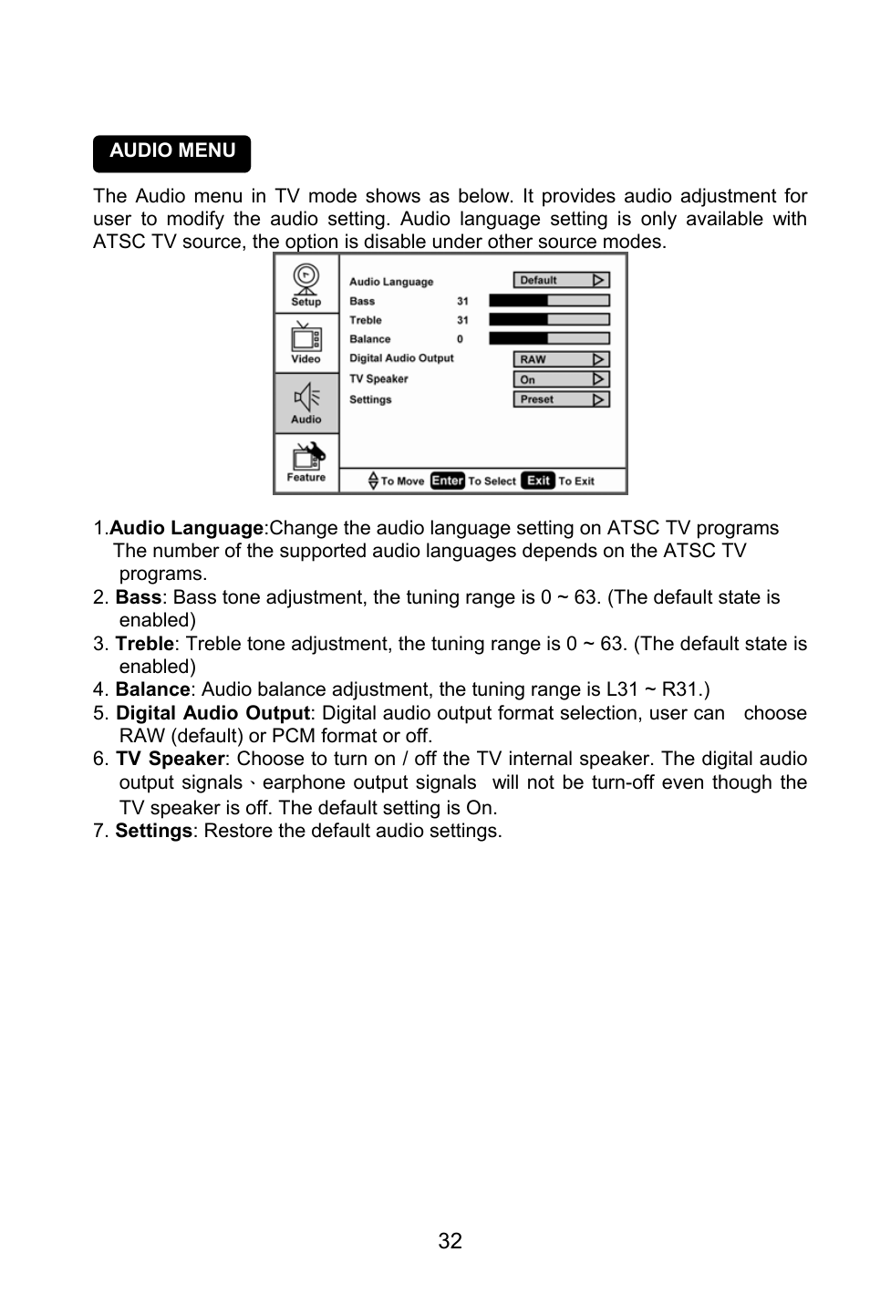 AOC L32W861 User Manual | Page 34 / 43