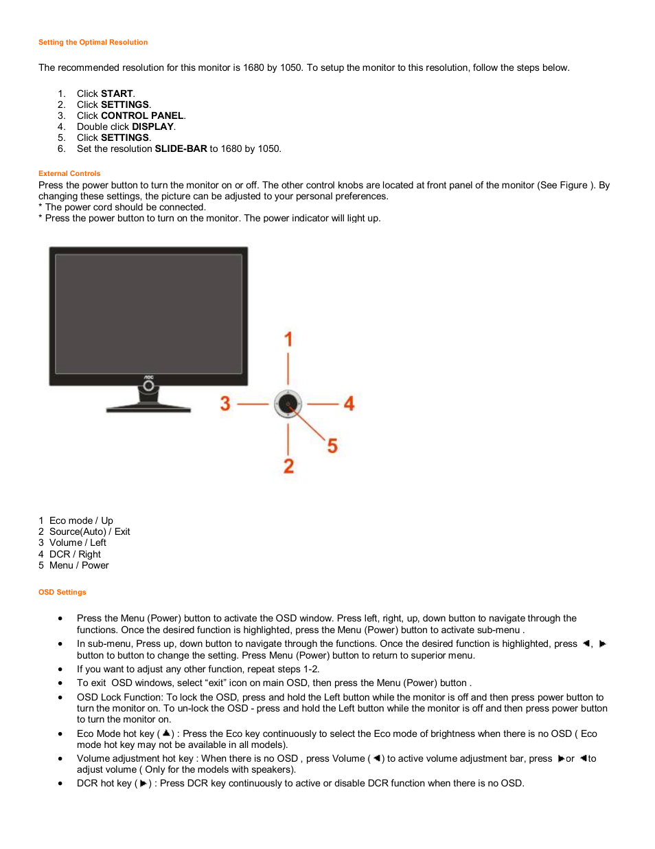 AOC 2230 User Manual | Page 7 / 26