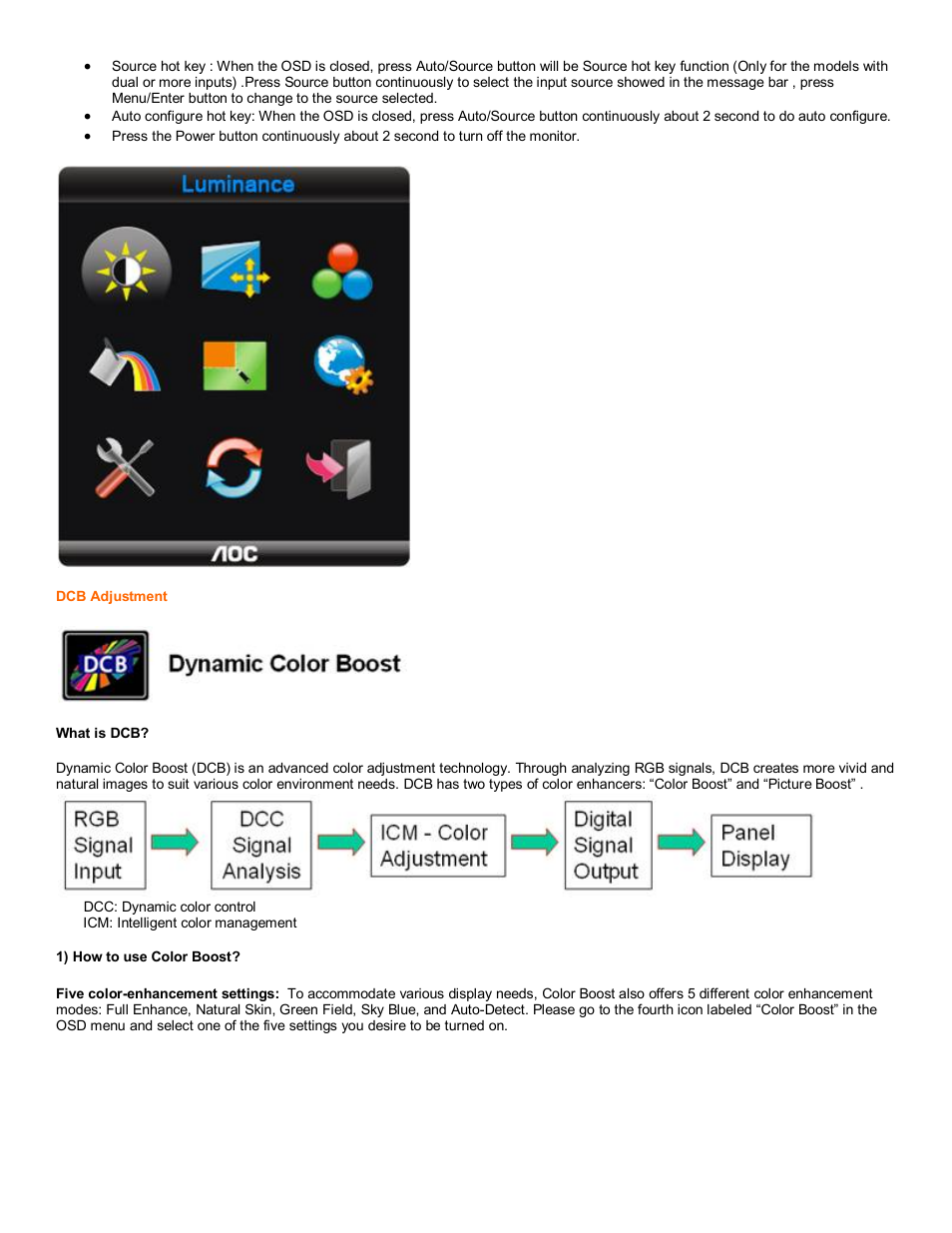 AOC F19 User Manual | Page 8 / 24