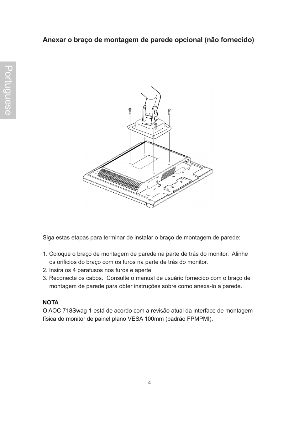 Portuguese | AOC 718Swag-1 User Manual | Page 49 / 57