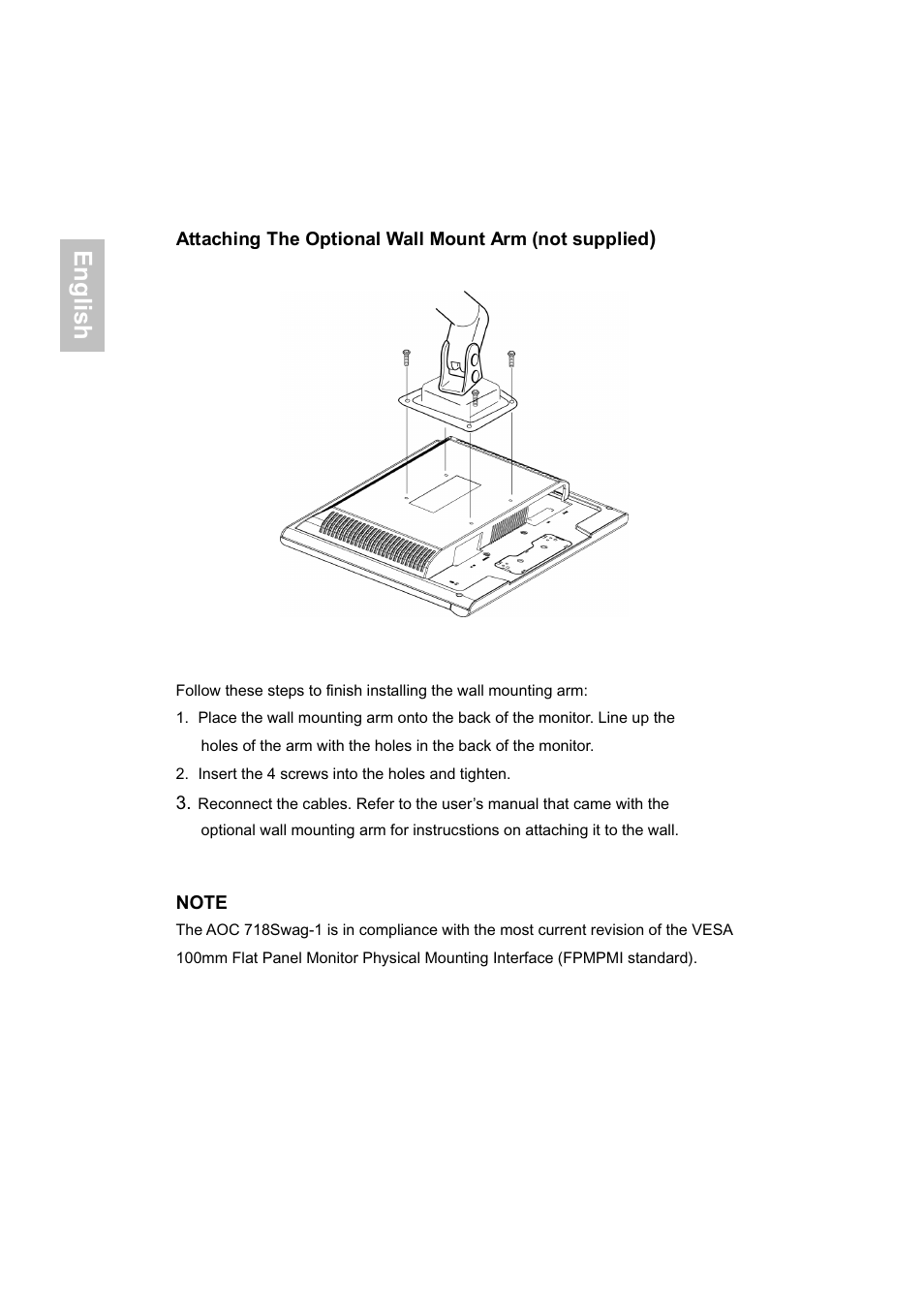 English | AOC 718Swag-1 User Manual | Page 7 / 57