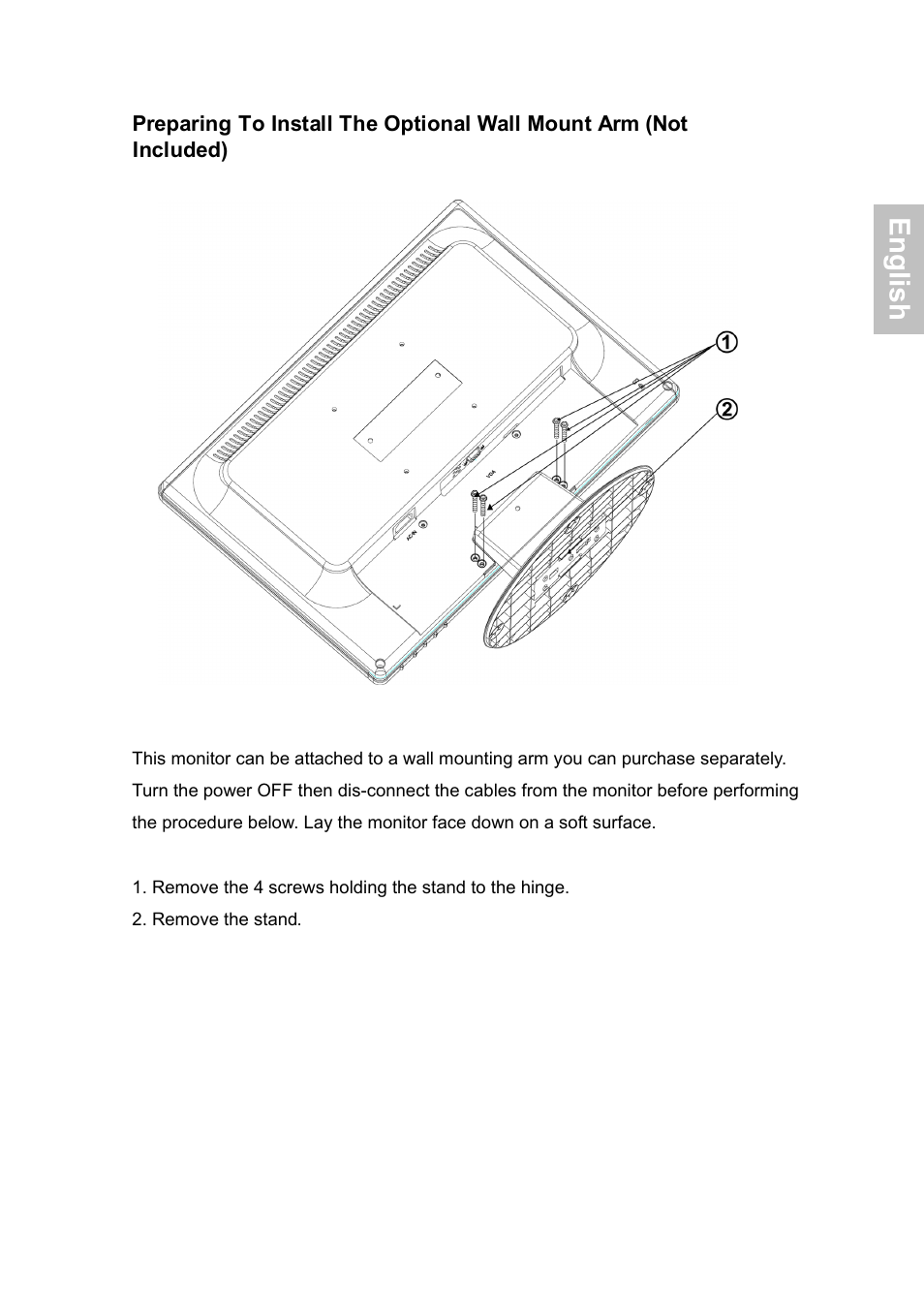 English | AOC 919Sw-1 User Manual | Page 6 / 47