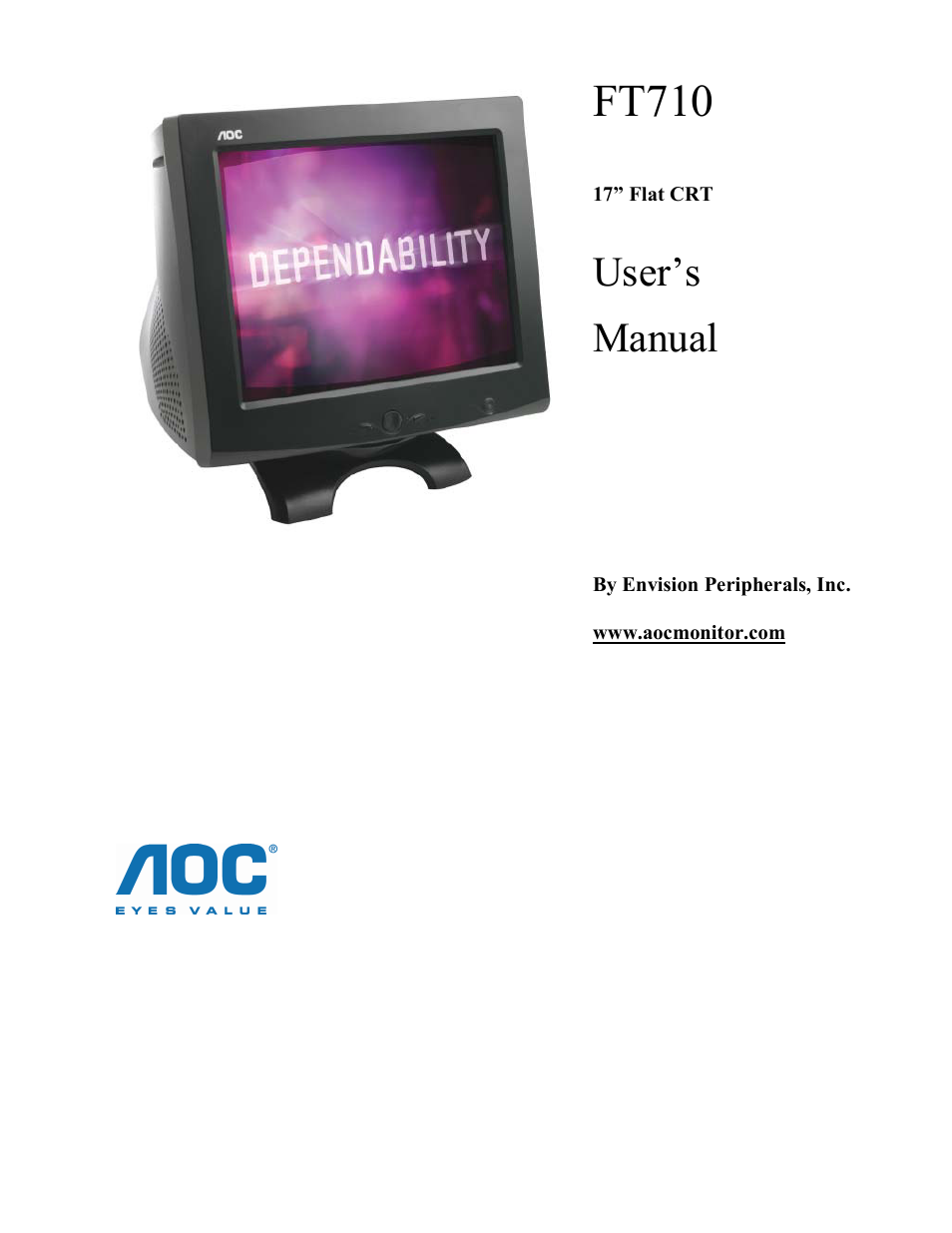 AOC FT710 User Manual | 13 pages