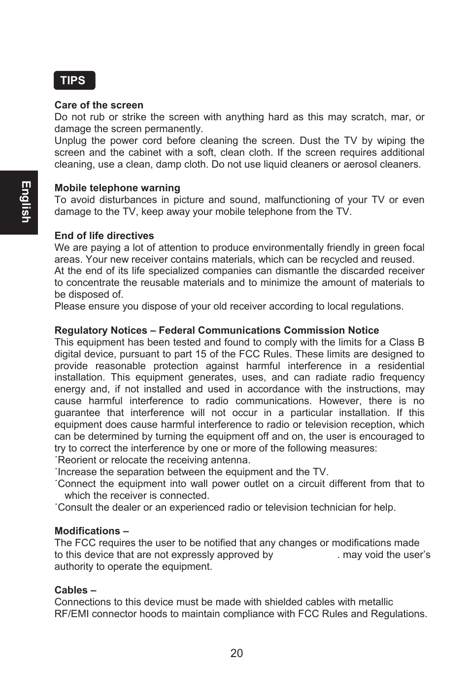 English | AOC L26W661 User Manual | Page 21 / 27
