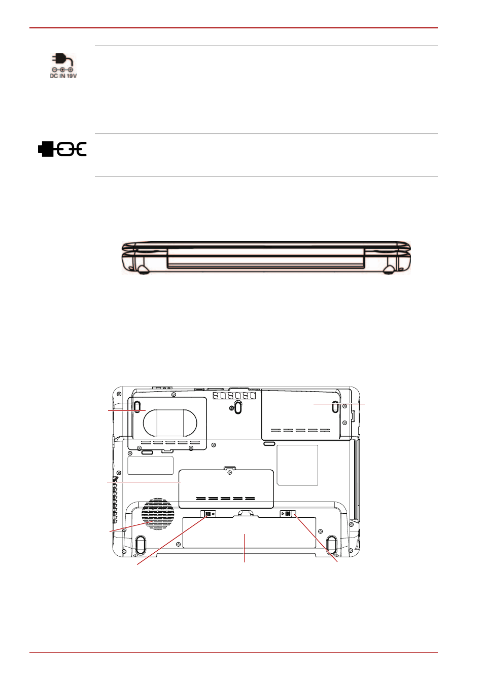 Back side, Underside, Back side -6 underside -6 | Toshiba Satellite A350D User Manual | Page 44 / 212