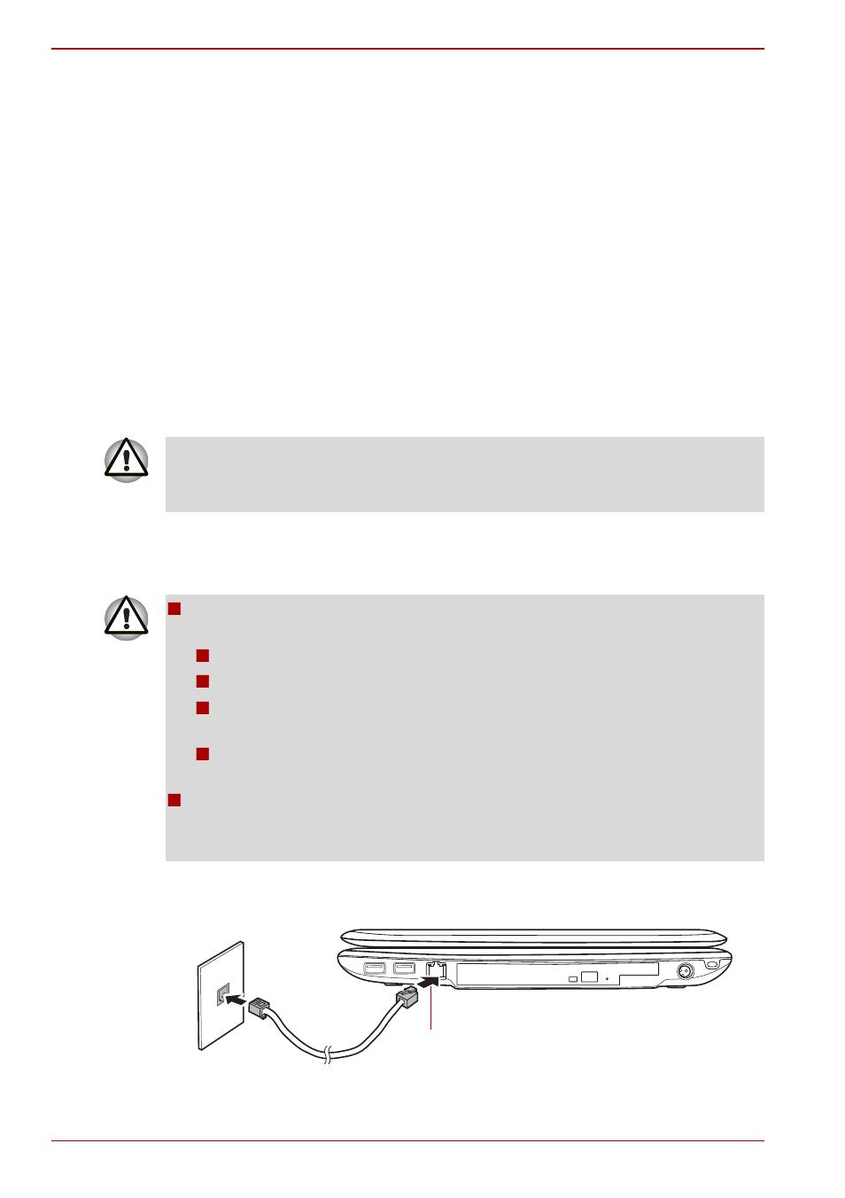 Modem selection, Dialing properties, Connecting the modular cable | Toshiba Satellite A350D User Manual | Page 96 / 212
