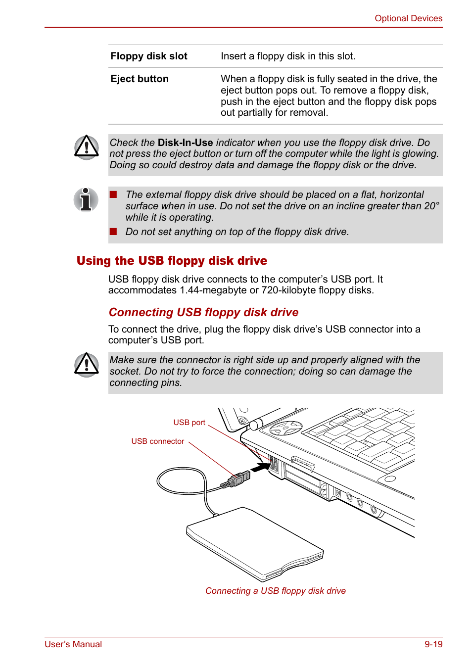 Using the usb floppy disk drive | Toshiba Qosmio G30 HD-DVD (PQG31) User Manual | Page 181 / 272