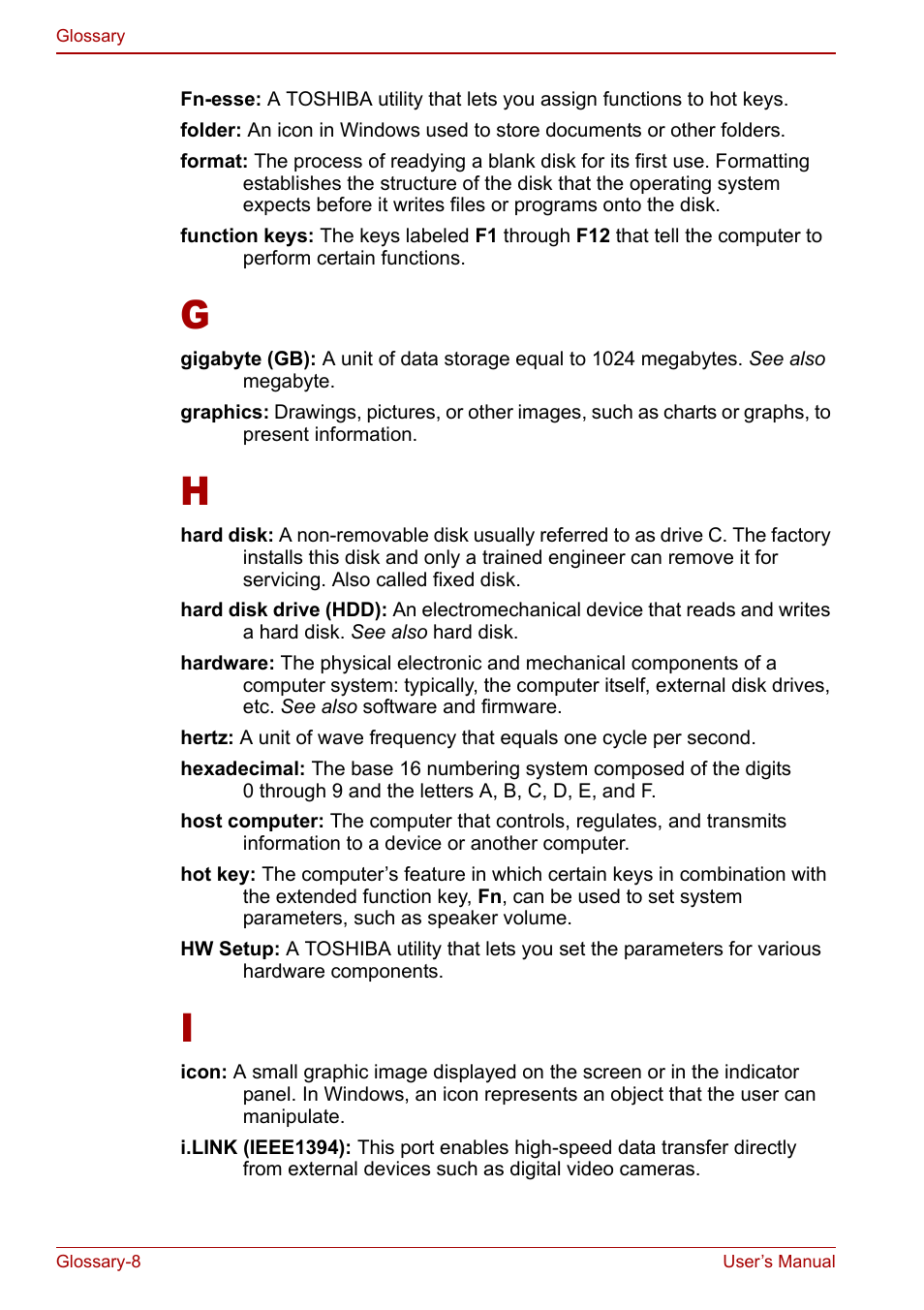 Toshiba Qosmio G30 HD-DVD (PQG31) User Manual | Page 260 / 272