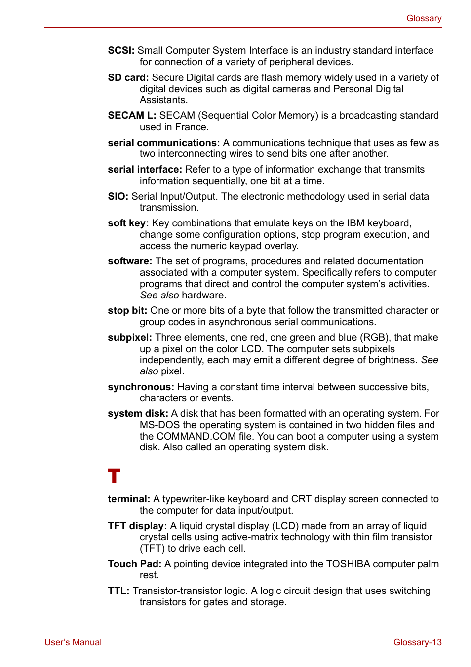 Toshiba Qosmio G30 HD-DVD (PQG31) User Manual | Page 265 / 272