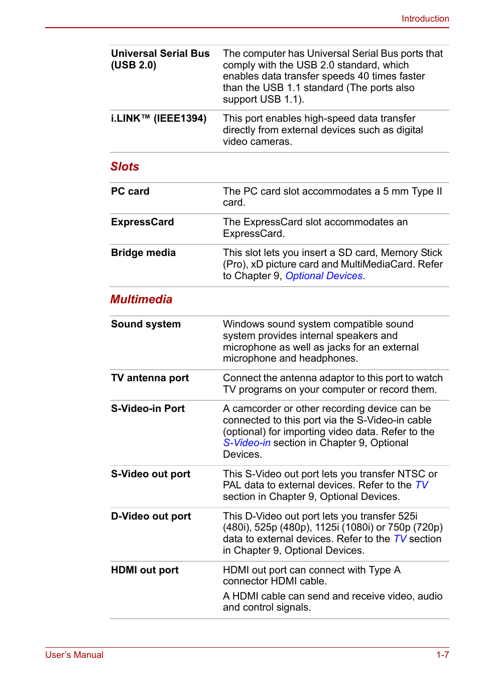 Toshiba Qosmio G30 HD-DVD (PQG31) User Manual | Page 27 / 272