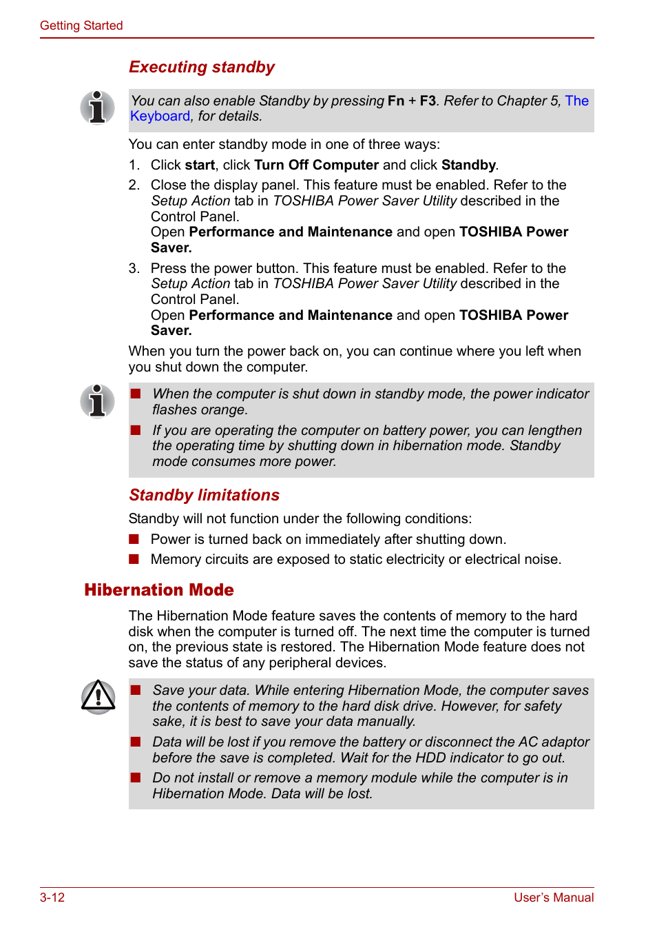 Hibernation mode | Toshiba Qosmio G30 HD-DVD (PQG31) User Manual | Page 64 / 272