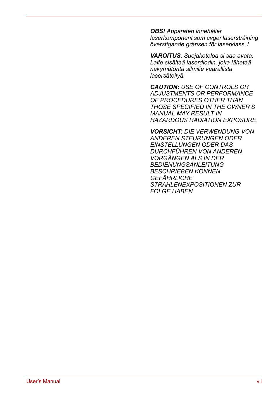 Toshiba Qosmio G30 HD-DVD (PQG31) User Manual | Page 7 / 272