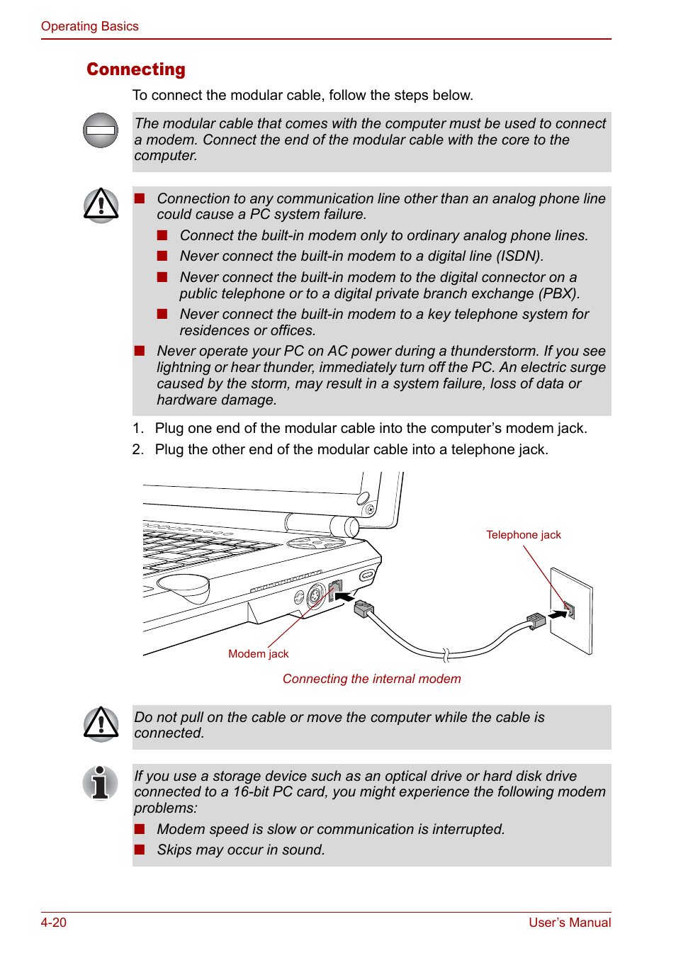 Connecting | Toshiba Qosmio G30 HD-DVD (PQG31) User Manual | Page 88 / 272